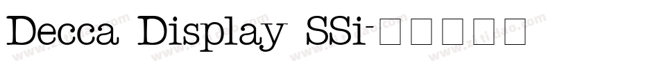 Decca Display SSi字体转换
